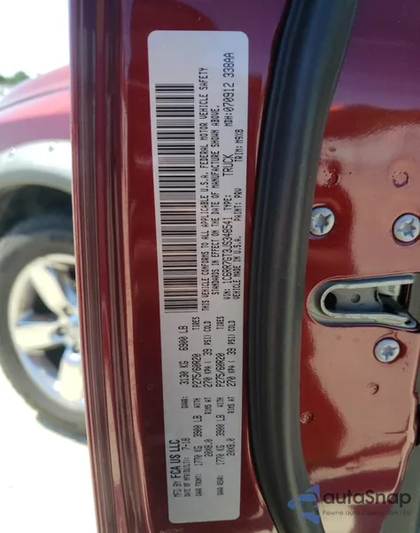 2018 Ram 1500 Slt z USA, uszkodzony, nr VIN 1C6RR7GT3JS348541